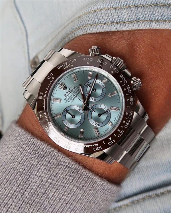 Rolex Cosmograph Daytona 40mm Platinum Ice-Blue Dial m116506 Series - Image 6