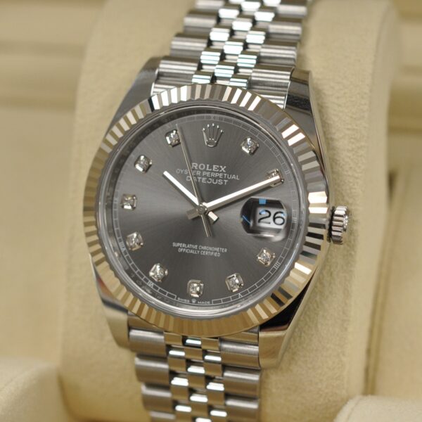 Rolex DateJust 41 Rhodium Diamond Dial 126334 Steel & 18k White Gold - Image 8