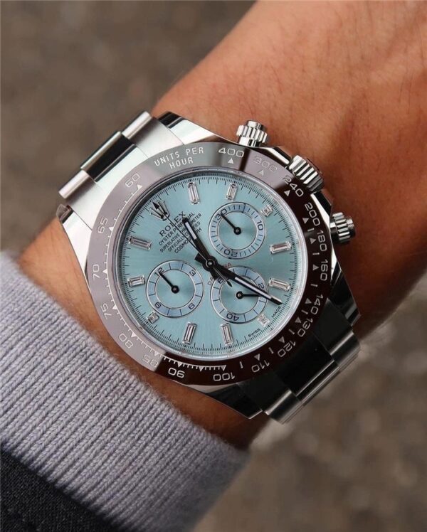 Rolex Cosmograph Daytona 40mm Platinum Ice-Blue Dial m116506 Series - Image 5
