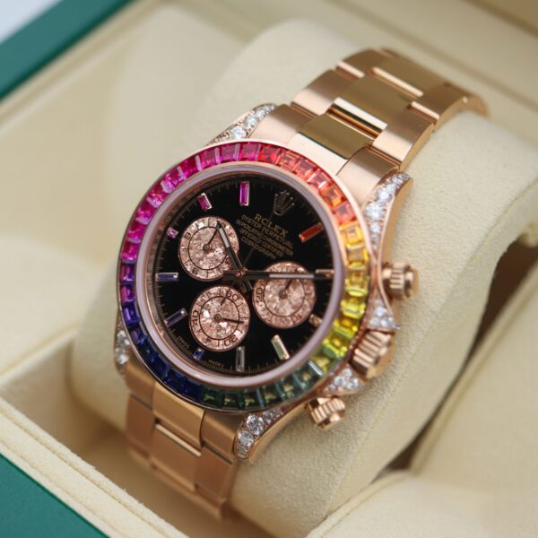 New Arrival - Rolex Cosmograph Daytona Rainbow 116595 40mm 18k Rose Gold/Gold Unworn Manufactured in 2022 - Image 7