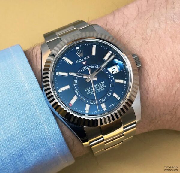Sky-Dweller Blue Dial Steel White Gold Mens Watch 326934 - Image 8