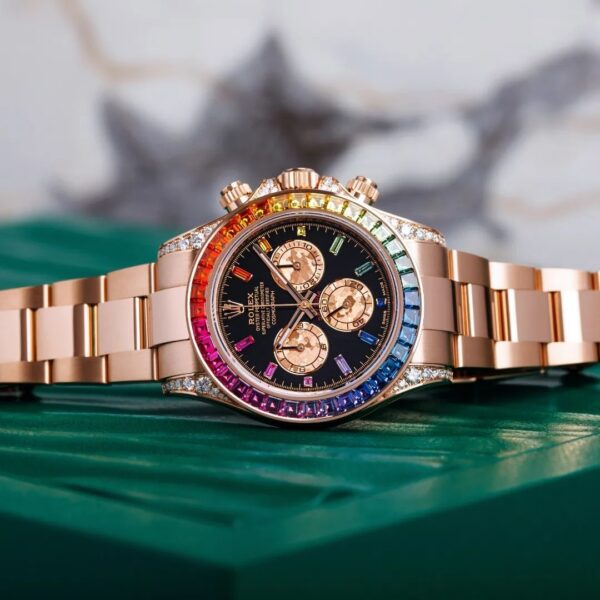 New Arrival - Rolex Cosmograph Daytona Rainbow 116595 40mm 18k Rose Gold/Gold Unworn Manufactured in 2022 - Image 4
