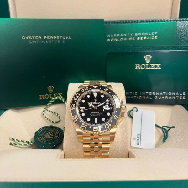 NEW RELEASE 2023 Rolex GMT-Master II Jubilee/Tow-Tone Jubilee 18ct Yellow Gold 126718GRNR-0001 New - Image 13