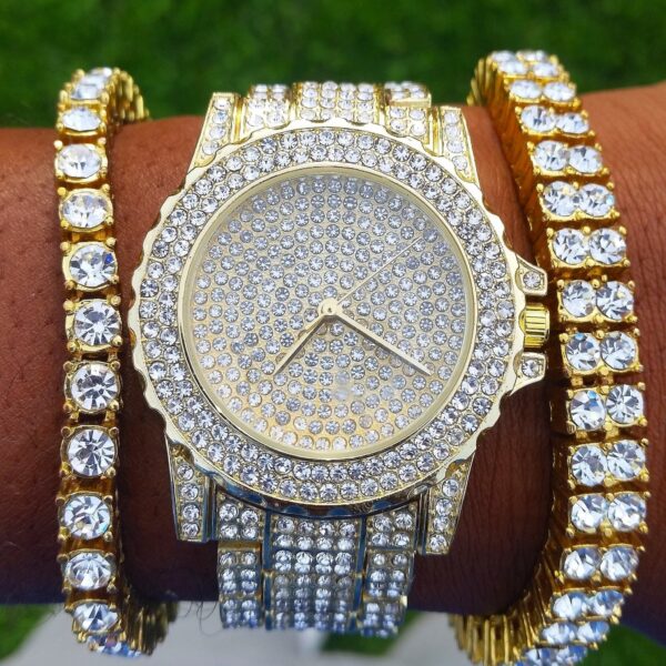 18K Gold Frozen Watch