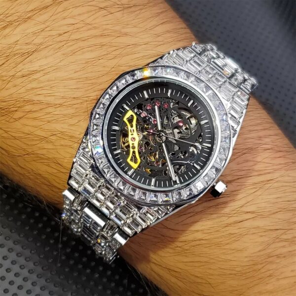 Baguette Diamond Tycoon Mechanical Watch - Image 6