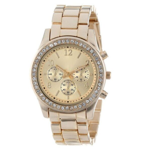 18K Gold Diamond Bezel Watch