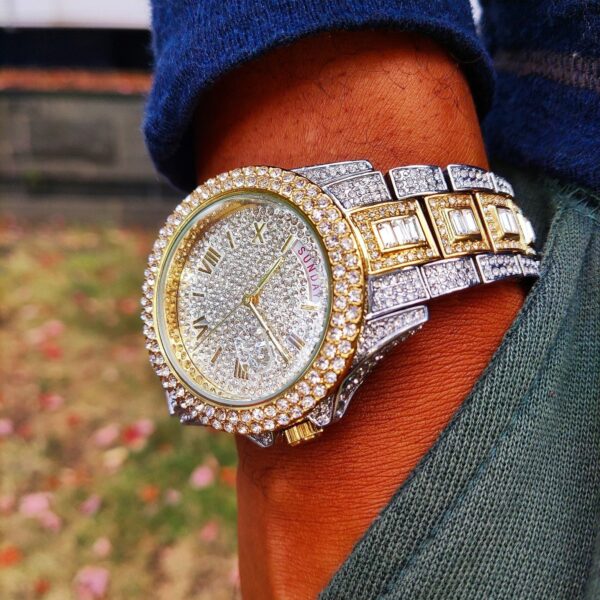 18K Gold Diamond Presidential Watch - Image 8