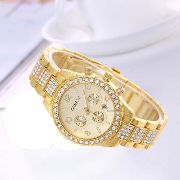 18k Gold Diamond Icy Watch Set - Image 5