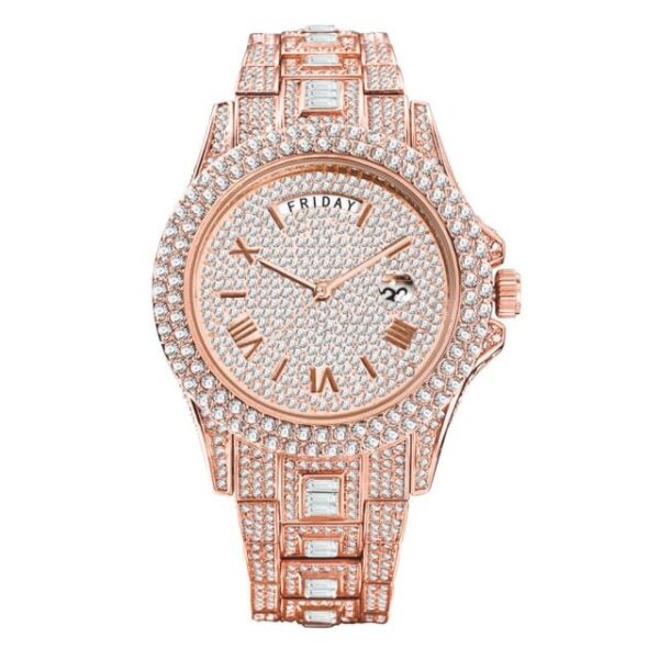 18K Gold Diamond Presidential Watch - Image 7