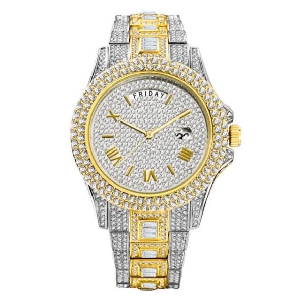 18K Gold Diamond Presidential Watch - Image 5