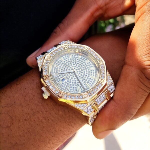 18K Gold Diamond Drip Watch