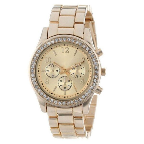 18K Gold Diamond Bezel Watch - Image 3