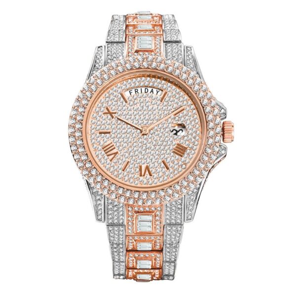 18K Gold Diamond Presidential Watch - Image 2