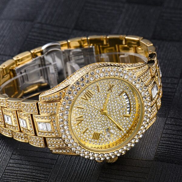 18K Gold Diamond Presidential Watch - Image 10