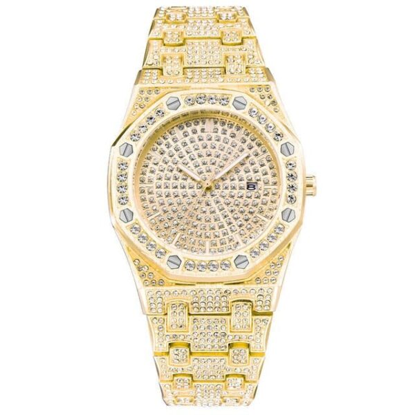 18K Gold Diamond Drip Watch - Image 13