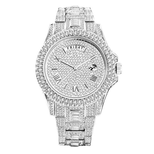 18K Gold Diamond Presidential Watch - Image 9