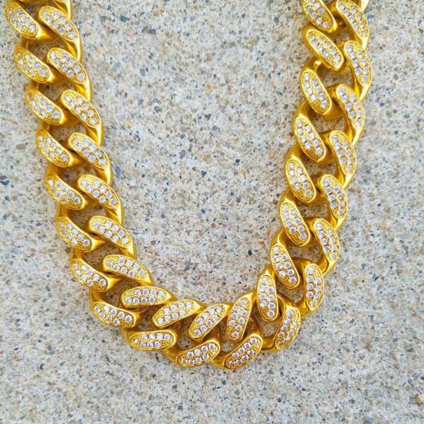 Premium 18K Gold Miami Cuban Link Watch Set ( 3 Pieces ) - Image 6